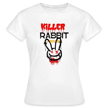 Killer Rabbit - black - Frauen T-Shirt - Weiß - Vorne - AI Model Female 172 dark (172cm)