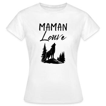 Maman Louve 4 - T-shirt Femme - blanc - Devant - AI Model Female 172 dark (172cm)