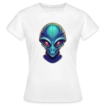 Außerirdischer Science Fiction Alien - Women's T-Shirt - white - Front - AI Model Female 172 dark (172cm)
