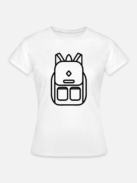 Rucksack - Frauen T-Shirt - Weiß
