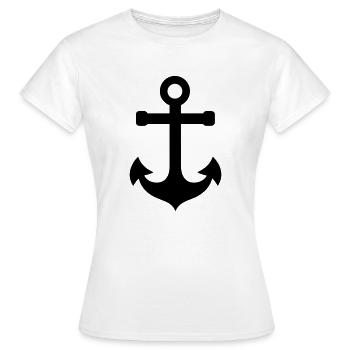 Ancre - T-shirt Femme - blanc - Devant - AI Model Female 172 dark (172cm)