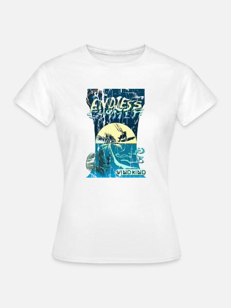 Endless summer Kiteboarding - Frauen T-Shirt - Weiß
