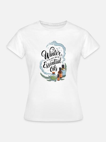 Ätherische Öle Aromatherapie Winter Gesundheit - Frauen T-Shirt - Weiß