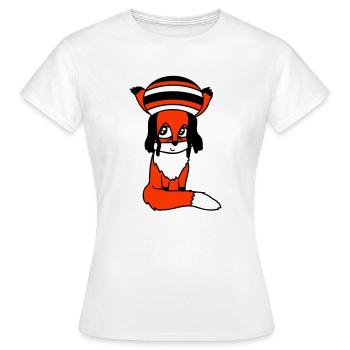 Fuchs Raggae Jamaika Hut Rasta Locken Chill Mütze - Frauen T-Shirt - Weiß - Vorne - AI Model Female 172 dark (172cm)