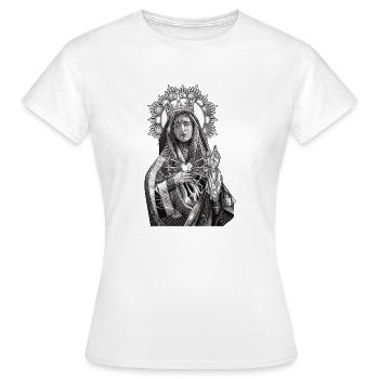 Notre-Dame des Douleurs Vierge Marie Mater Dolorosa - T-shirt Femme - blanc - Devant - AI Model Female 172 dark (172cm)
