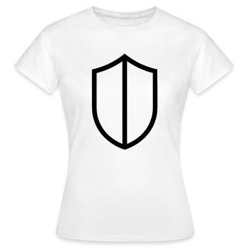 Schild - Frauen T-Shirt - Weiß - Vorne - AI Model Female 172 dark (172cm)