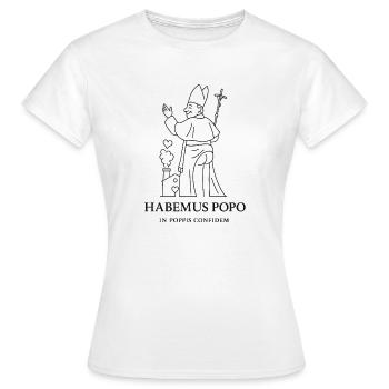 Habemus Popo - Frauen T-Shirt - Weiß - Vorne - AI Model Female 172 dark (172cm)