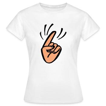 Finger Waggle - T-shirt Femme - blanc - Devant - AI Model Female 172 dark (172cm)