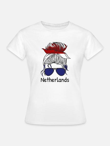 Pays-Bas Drapeau Hollande Drapeau néerlandais - T-shirt Femme - blanc