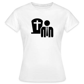 Pompes funèbres - T-shirt Femme - blanc - Devant - AI Model Female 172 dark (172cm)