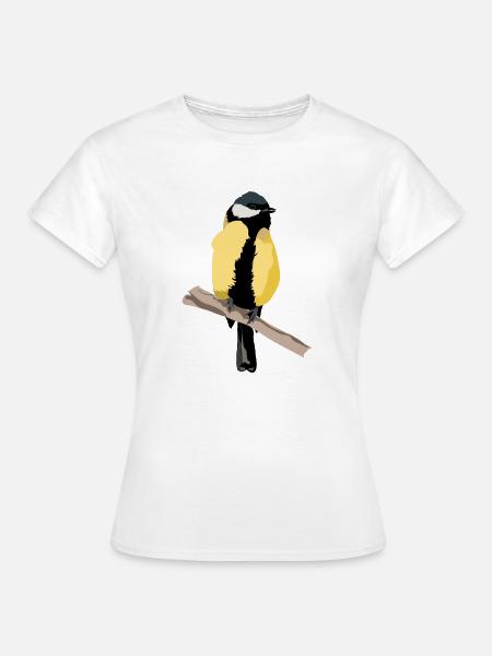Kohlmeise - Frauen T-Shirt - Weiß