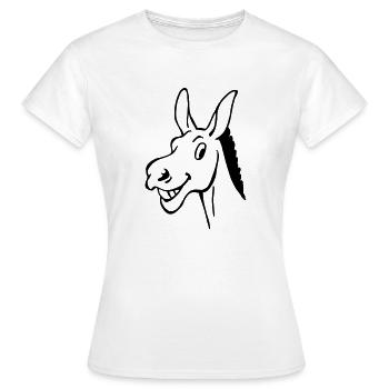 Âne - T-shirt Femme - blanc - Devant - AI Model Female 172 dark (172cm)