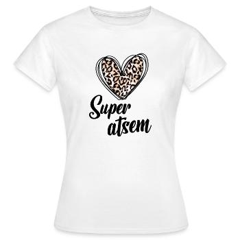 Super atsem - T-shirt Femme - blanc - Devant - AI Model Female 172 dark (172cm)