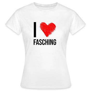 J’aime carnaval - T-shirt Femme - blanc - Devant - AI Model Female 172 dark (172cm)