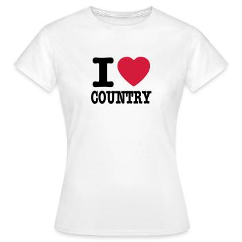 i love country / i heart country - T-shirt Femme - blanc - Devant - AI Model Female 172 dark (172cm)