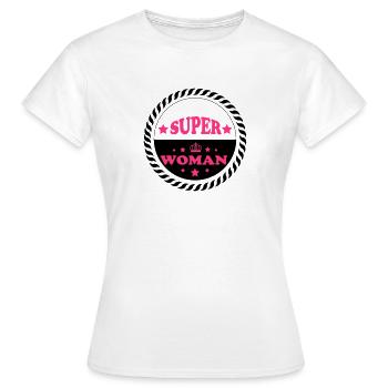 Super woman - Women's T-Shirt - white - Front - AI Model Female 172 dark (172cm)
