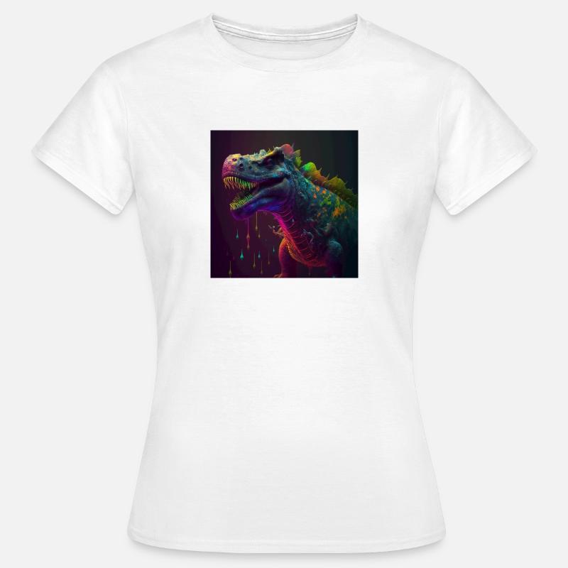 Colored dinosaur / Carnotaurus, UNIQUE - Women's T-Shirt - white