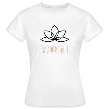 Yogini - Frauen T-Shirt - Weiß - Vorne - AI Model Female 172 dark (172cm)