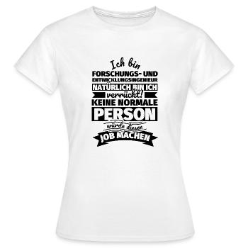 Forschungs- und Entwicklungsingenieur Geschenke - Frauen T-Shirt - Weiß - Vorne - AI Model Female 172 dark (172cm)