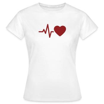 Herzschlag EKG | Liebe zur Medizin Symbol - Frauen T-Shirt - Weiß - Vorne - AI Model Female 172 dark (172cm)