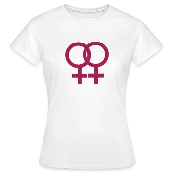 Lesbien - T-shirt Femme - blanc - Devant - AI Model Female 172 dark (172cm)