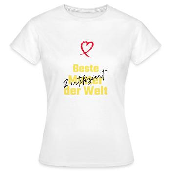 Beste Mutter der Welt. Zertifiziert-Muttertag - Frauen T-Shirt - Weiß - Vorne - AI Model Female 172 dark (172cm)