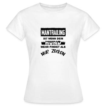 Mantrailing Geschenk Suchhund Hundeliebhaber - Frauen T-Shirt - Weiß - Vorne - AI Model Female 172 dark (172cm)
