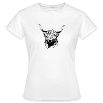 Scottish Highland Highland Cattle Highland - Women's T-Shirt - white - Front - AI Model Female 172 dark (172cm)