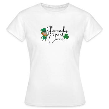 Trèfles et acclamations - T-shirt Femme - blanc - Devant - AI Model Female 172 dark (172cm)