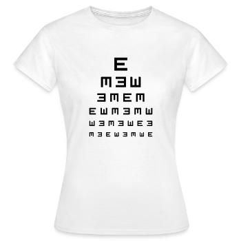test de vision - T-shirt Femme - blanc - Devant - AI Model Female 172 dark (172cm)