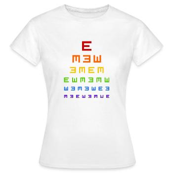 test de vision - T-shirt Femme - blanc - Devant - AI Model Female 172 dark (172cm)
