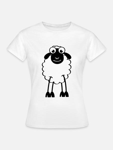 Pecore, pecore bianche o nere. Sognare o dormire - T-shirt dam - vit