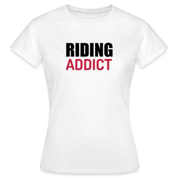 Riding Horse Rider Equestrianism Equitation - Women's T-Shirt - white - Front - AI Model Female 172 dark (172cm)