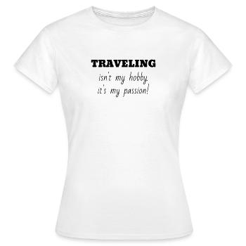 Reisen / Reisende / Urlaub / Tourismus - Frauen T-Shirt - Weiß - Vorne - AI Model Female 172 dark (172cm)