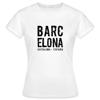 Barcelone, Catalogne, Espagne, Mer Méditerranée - T-shirt Femme - blanc - Devant - AI Model Female 172 dark (172cm)