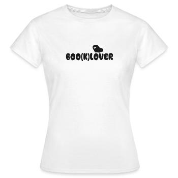 Book Lover Ghost Print - Women's T-Shirt - white - Front - AI Model Female 172 dark (172cm)