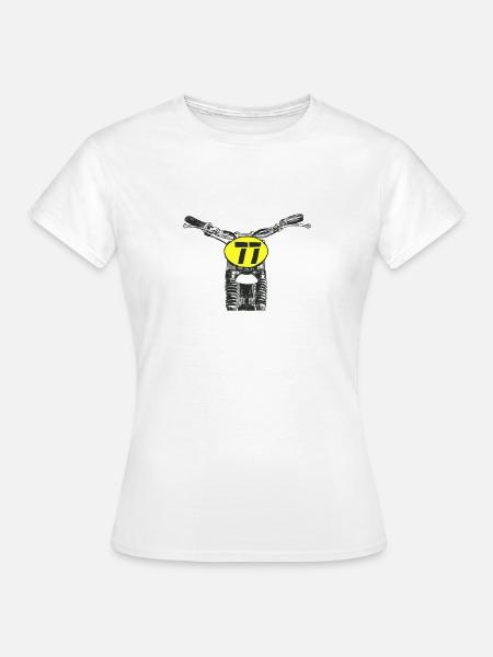Oldschool Motocross - Frauen T-Shirt - Weiß
