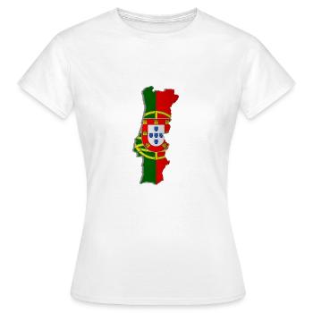 Map of Portugal 2 - Frauen T-Shirt - Weiß - Vorne - AI Model Female 172 dark (172cm)