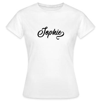 Sophie - Prénom - T-shirt Femme - blanc - Devant - AI Model Female 172 dark (172cm)