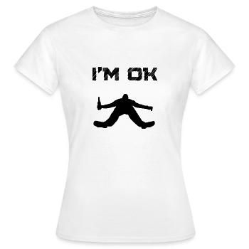 Je vais bien Un homme ivre s’est évanoui dans un coma ivre - T-shirt Femme - blanc - Devant - AI Model Female 172 dark (172cm)