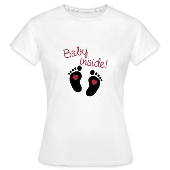 Baby Inside - Frauen T-Shirt - Weiß - Vorne - AI Model Female 172 dark (172cm)