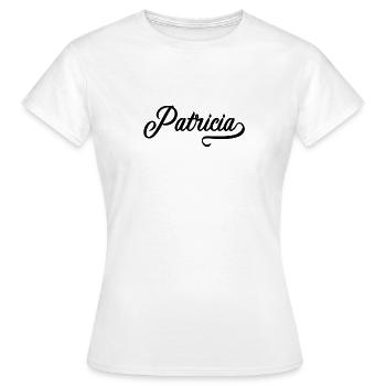 Patricia - Prénom - T-shirt Femme - blanc - Devant - AI Model Female 172 dark (172cm)