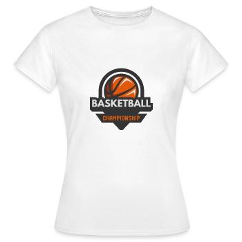 Ballsport - Frauen T-Shirt - Weiß - Vorne - AI Model Female 172 dark (172cm)