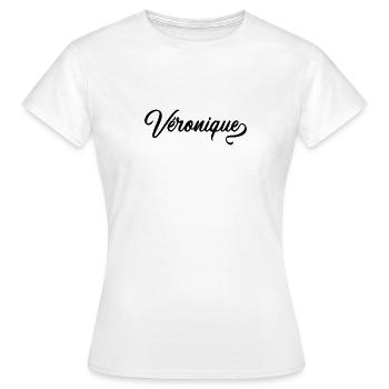 Véronique - Prénom - T-shirt Femme - blanc - Devant - AI Model Female 172 dark (172cm)