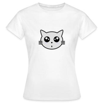 Cat - Women's T-Shirt - white - Front - AI Model Female 172 dark (172cm)