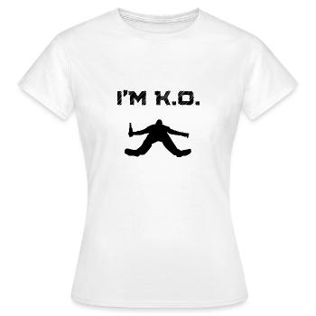 Je suis KO Homme Ivre Évanoui Évanouissement Ivre Coma - T-shirt Femme - blanc - Devant - AI Model Female 172 dark (172cm)