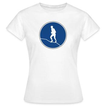 Bergläufer Verskehrsschild - Frauen T-Shirt - Weiß - Vorne - AI Model Female 172 dark (172cm)