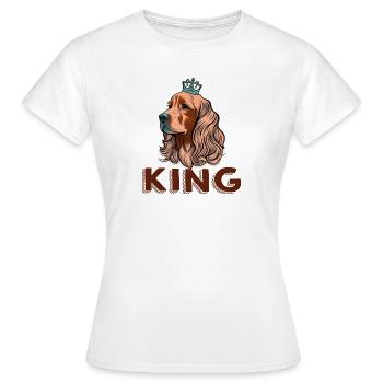 CHIEN COCKER KING COMBAT RACE MIGNON SAUVETAGE - T-shirt Femme - blanc - Devant - AI Model Female 172 dark (172cm)