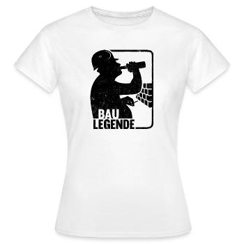 BAU LEGENDE AUF DEM BAU - Frauen T-Shirt - Weiß - Vorne - AI Model Female 172 dark (172cm)