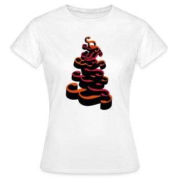 Paragraphes empilés - T-shirt Femme - blanc - Devant - AI Model Female 172 dark (172cm)